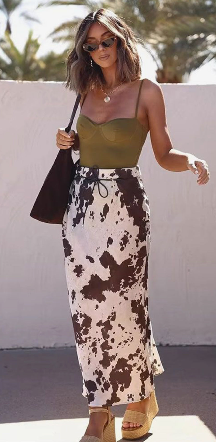 Cow Print Skirt
