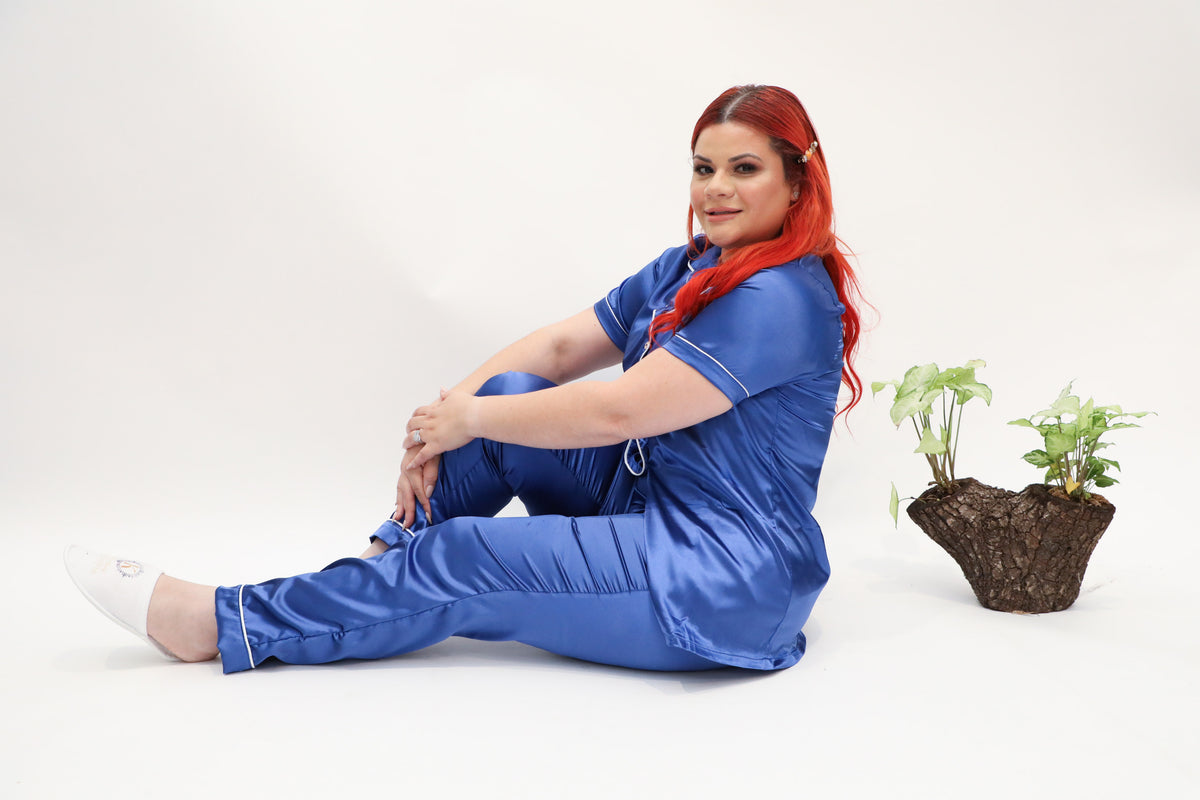 Lalish PJ royal blue 2 pcs