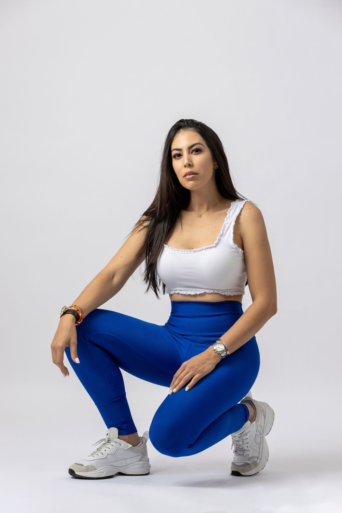 High-Waisted Karlyshh Leggings Royal Blue Royal blue no zipper