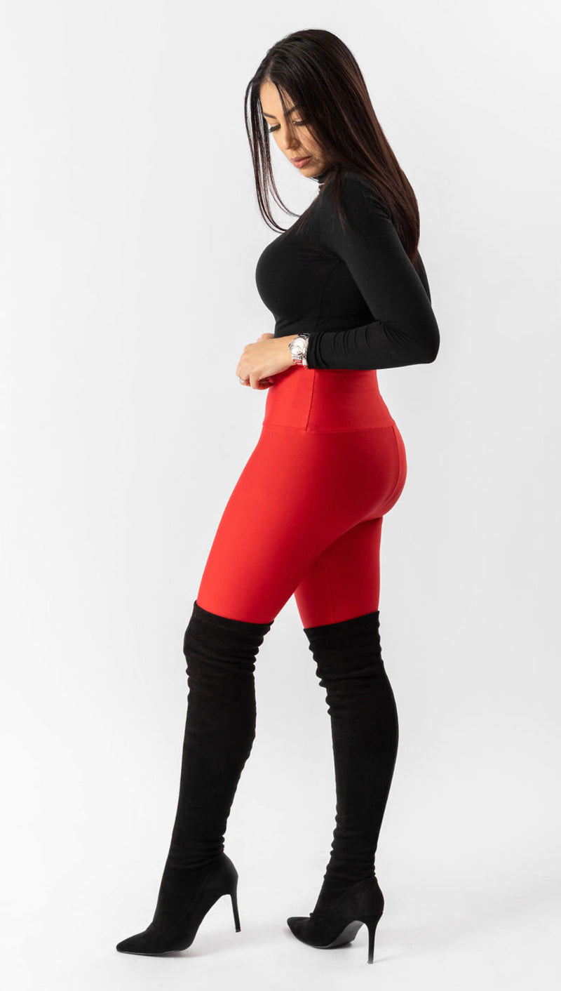 High-Waisted Karlyshh Leggings Red