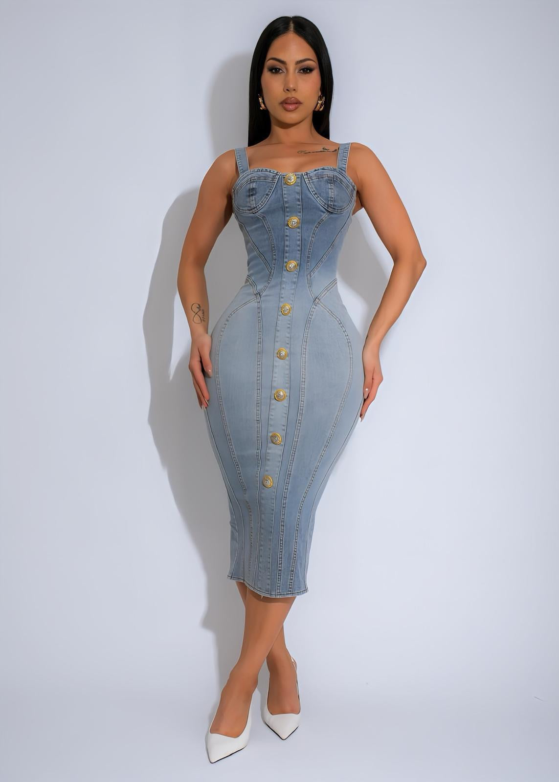 My Birthday Denin Glam Dress