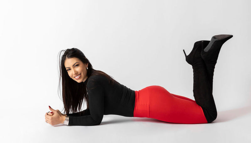 High-Waisted Karlyshh Leggings Red