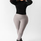 High-Waisted Karlyshh Leggings Gray no Zipper