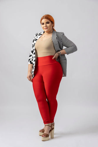 High-Waisted Karlyshh Leggings Red