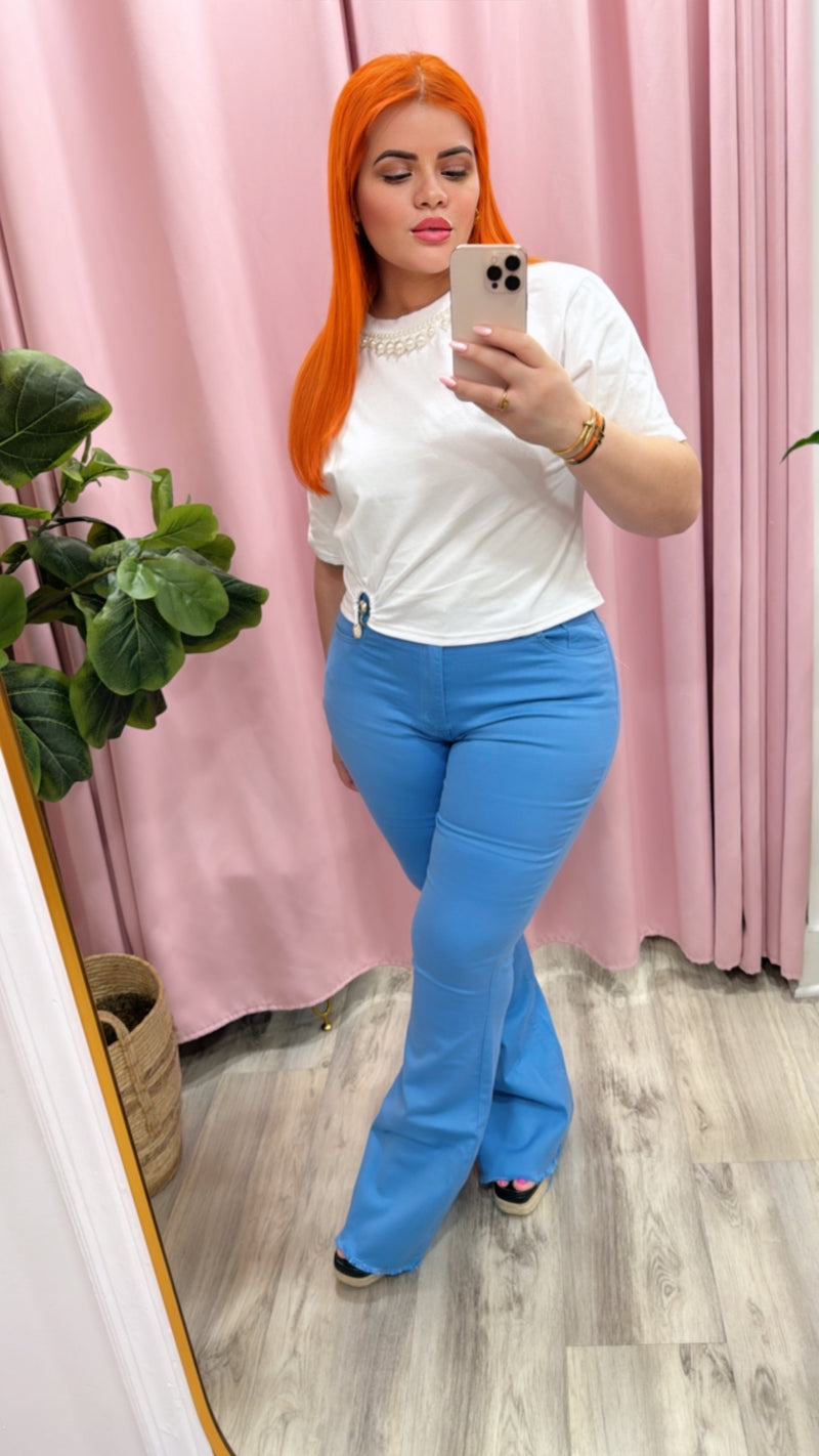 Girl High Rise Flare Jeans