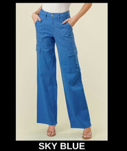 Load image into Gallery viewer, Fashion Blue Cargo Pants