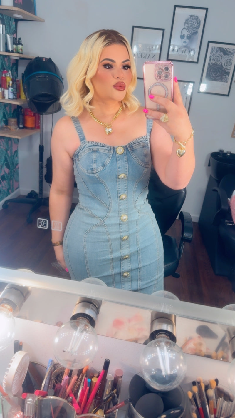 My Birthday Denin Glam Dress