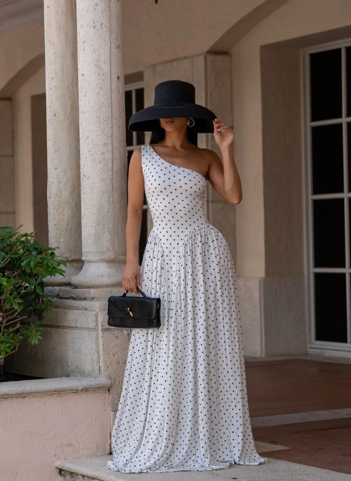Monaco Polka Maxi Dress