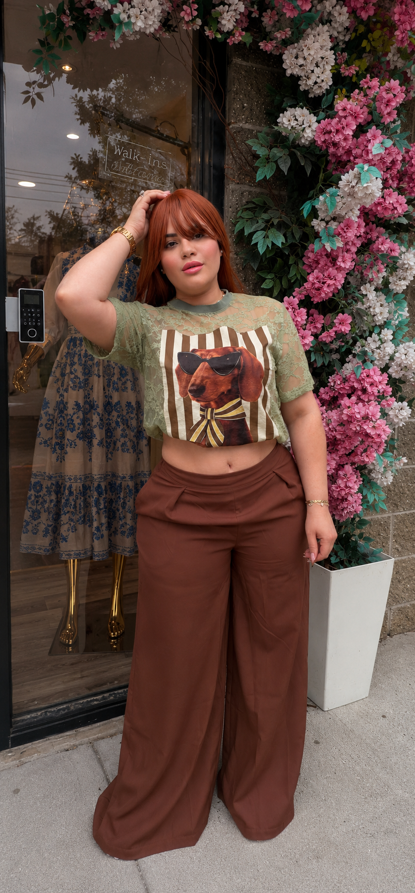 T-Shirt Lace Green