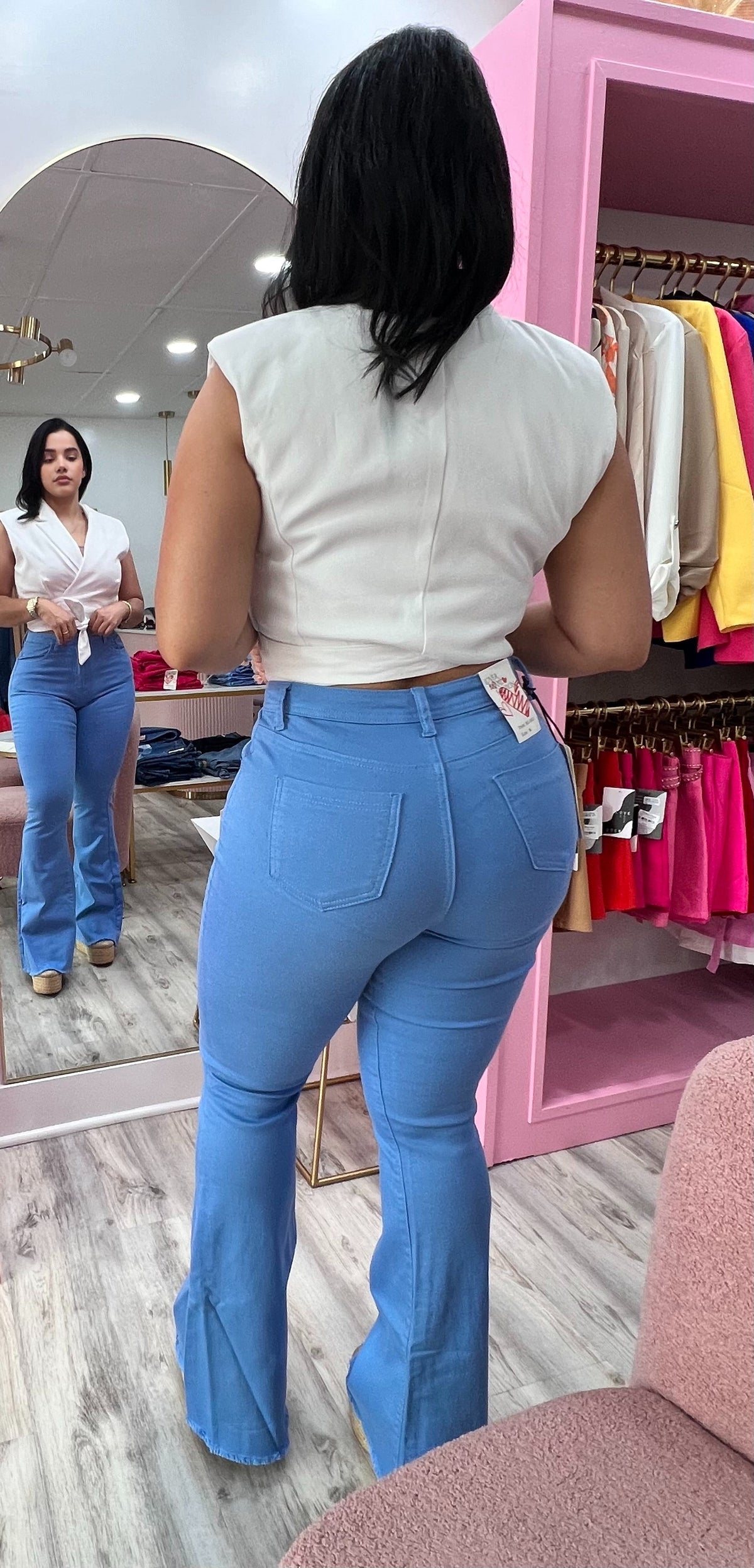 Girl High Rise Flare Jeans