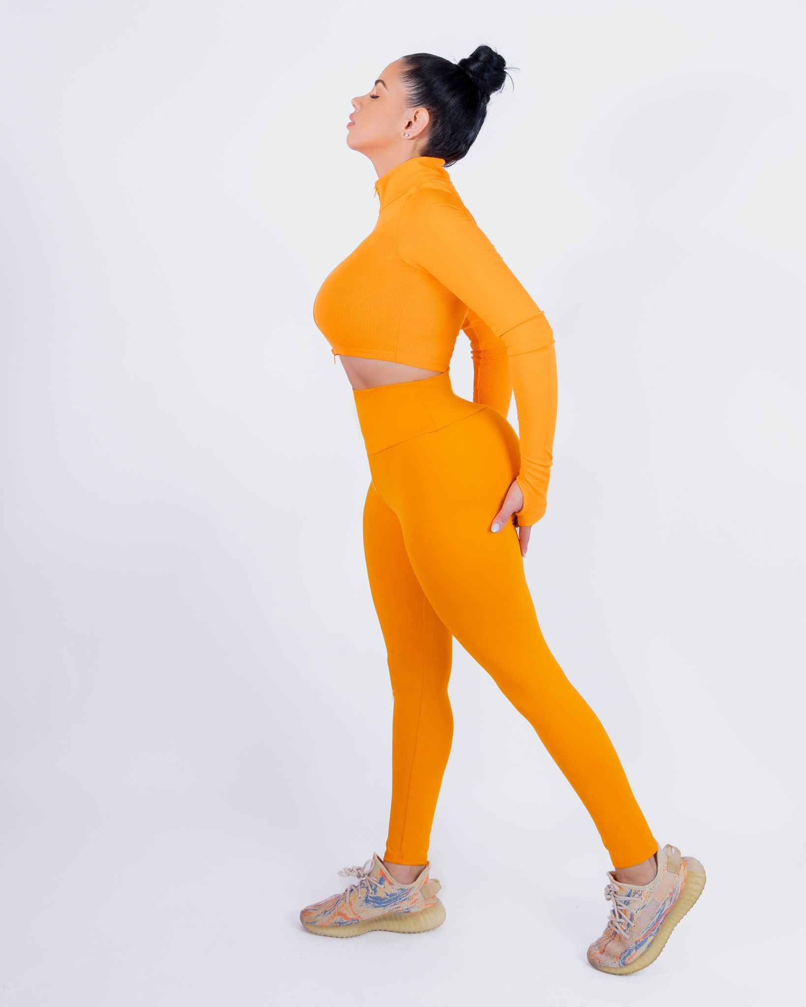 High-Waisted Karlyshh Leggings orange matte
