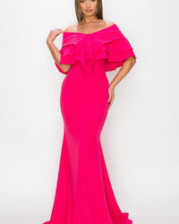 Hot pink maxi dress