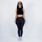 High-Waisted Karlyshh Leggings Black Matte Zipper