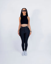 Load image into Gallery viewer, High-Waisted Karlyshh Leggings Black Matte Zipper